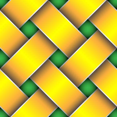 yellow bound ribbons seamless patternのイラスト素材