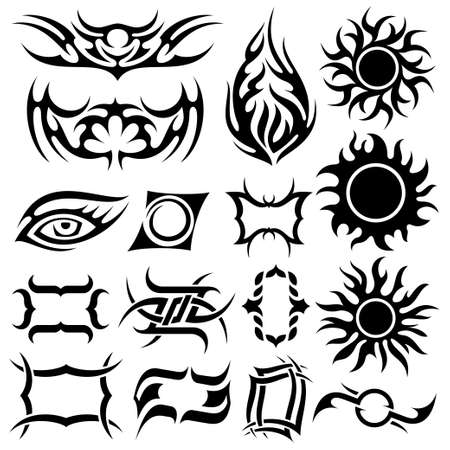 tribal tattoo setのイラスト素材