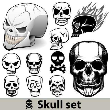 skull setのイラスト素材