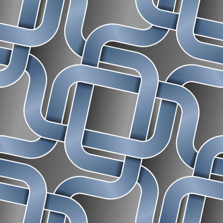 intersect ribbons seamless patternのイラスト素材