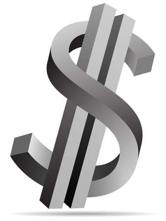 3d dollar signのイラスト素材