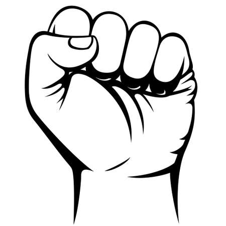 male clenched fist handのイラスト素材
