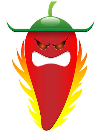 red chili pepper characterのイラスト素材