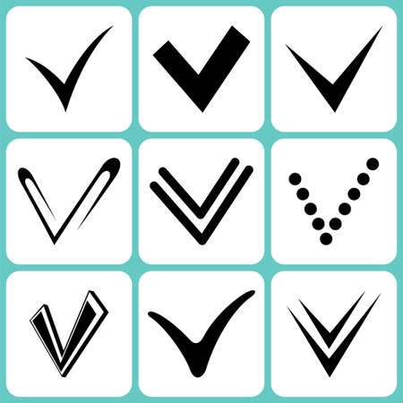 tick signs setのイラスト素材