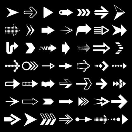 Arrows and pointer signs set vector illustrationのイラスト素材