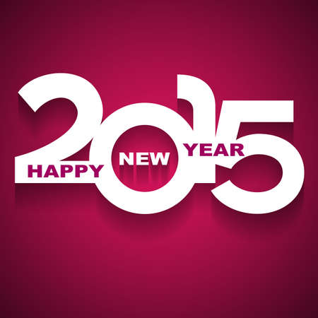Happy new year 2015 creative greeting card design vector illustrationのイラスト素材