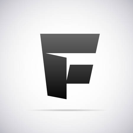  letter F design template vector illustrationのイラスト素材
