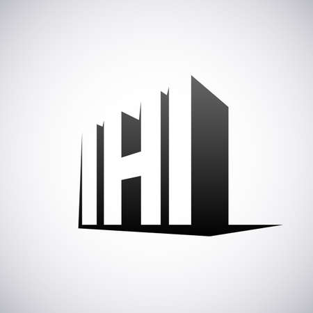 letter H design template vector illustrationのイラスト素材