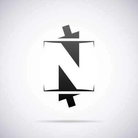  letter N design template vector illustrationのイラスト素材