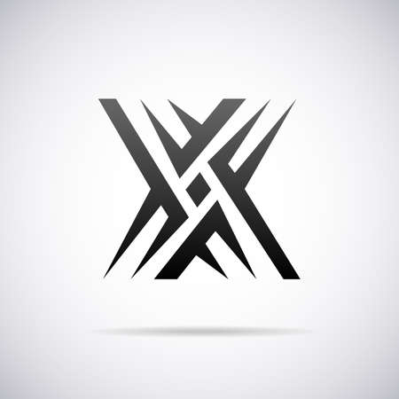  letter X design template vector illustrationのイラスト素材
