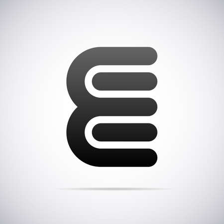  letter E design template vector illustrationのイラスト素材