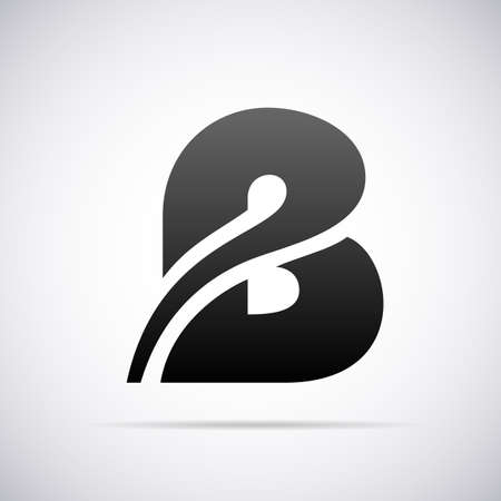 letter B design template vector illustrationのイラスト素材