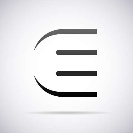 letter E design template vector illustrationのイラスト素材