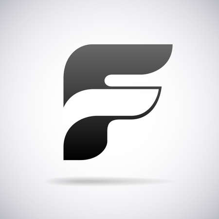 letter F design template vector illustrationのイラスト素材