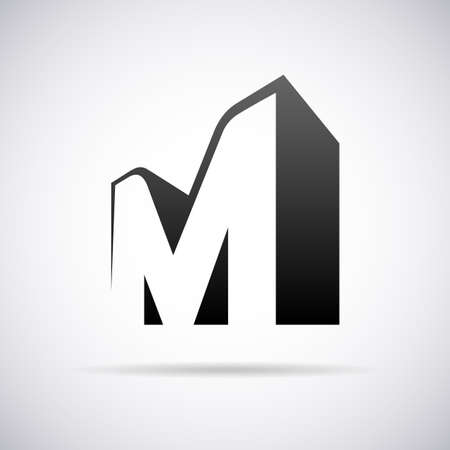 letter M design template vector illustrationのイラスト素材