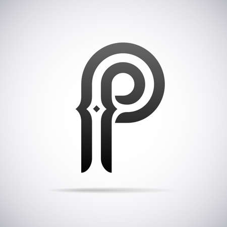letter P design template vector illustrationのイラスト素材