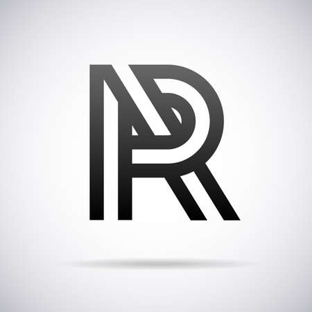 letter R design template vector illustrationのイラスト素材