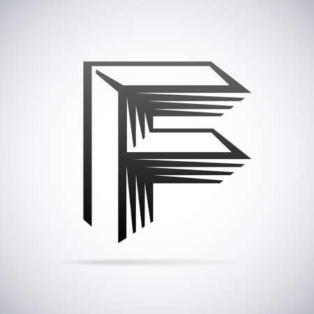 Logo for letter F design template vector illustrationのイラスト素材