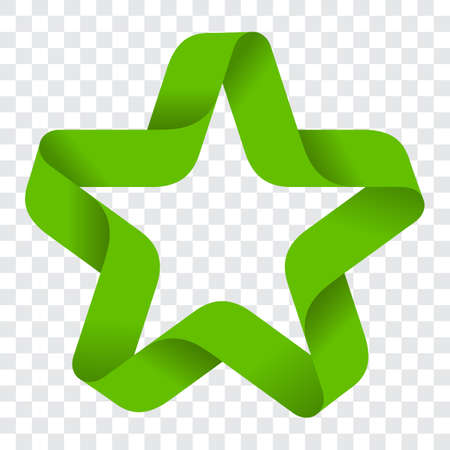 Ribbon shape star icon vector illustration isolatedのイラスト素材