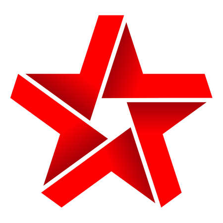 Ribbon shape star icon vector illustration isolatedのイラスト素材