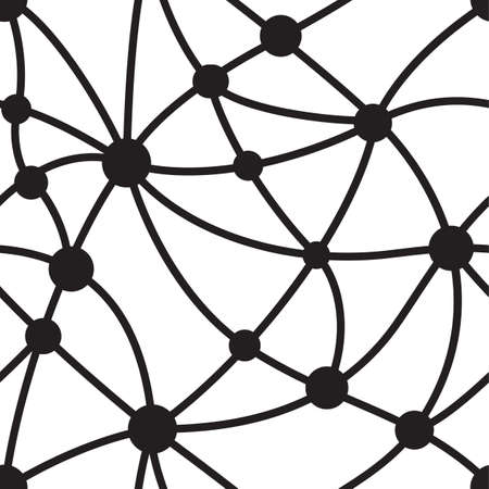 Seamless linear pattern with thin curl lines and scrolls. Vector illustrationのイラスト素材