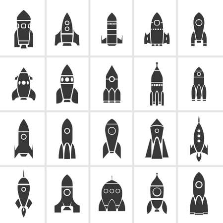 Rocket sign icons setのイラスト素材