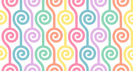 Colourful shapes abstract seamless patternのイラスト素材