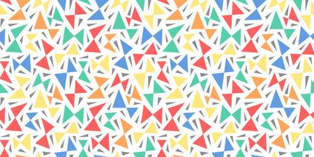 Colourful shapes abstract seamless patternのイラスト素材