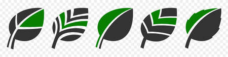 Leaf , organic or nature friendly and ecology signのイラスト素材