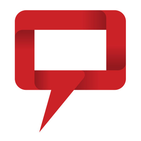 Red communication speech bubble signのイラスト素材