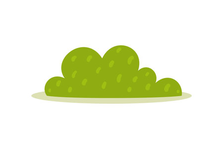 Thick lush green garden bush, shrubのイラスト素材