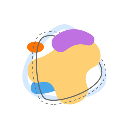 Abstract organic liquid blob and fluid shapes and dynamic elements setのイラスト素材