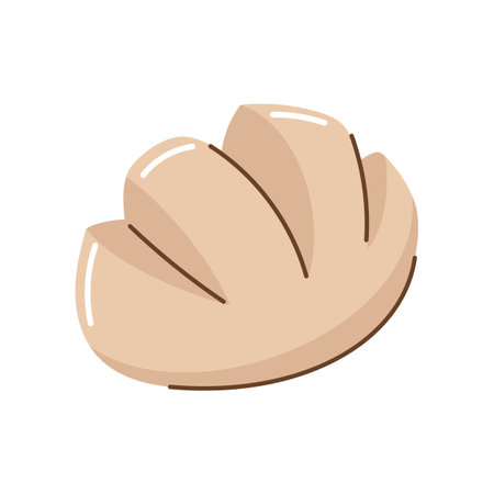 A delicious loaf of freshly baked wheat bread with a a golden crust.のイラスト素材