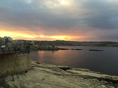 Maltese sunsets are always amazing and unforgettable. Hight quality image.の写真素材