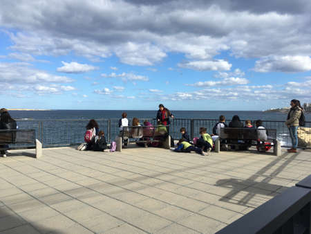 School Children have an open lesson in St Pauls Bay, Maltaのeditorial素材
