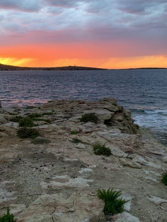 Maltese sunsets are always amazing and unforgettable. Hight quality image.の写真素材