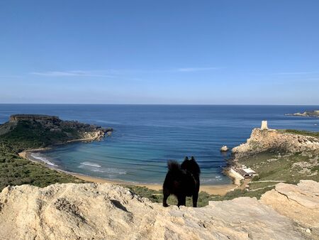 Tuffieha and Gnejna are lovely beaches in the North of Malta Islandの写真素材