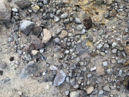 A Piece of Volcanic Rock Sibayak Volcano in Sumatra Island, Indonesiaの写真素材