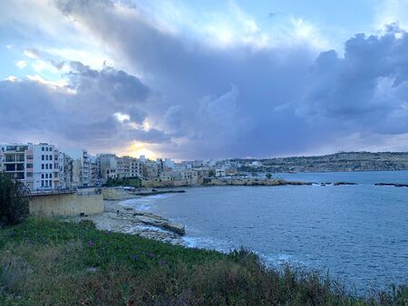 Maltese sunsets are always amazing and unforgettable. Hight quality image.の写真素材