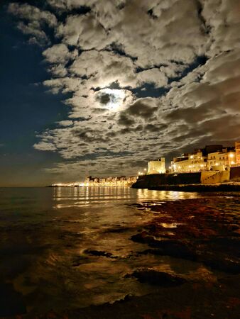 Maltese nights are beautiful and mysterious, especially when Moon is Fullの写真素材