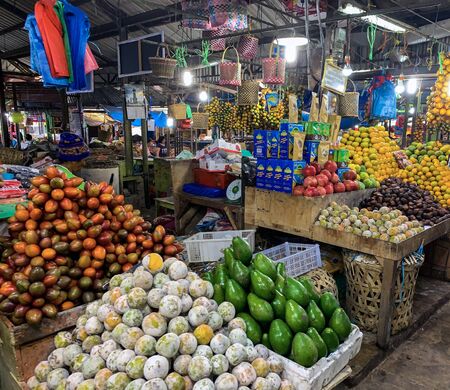 A store filled with lots of fresh produceの写真素材