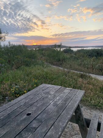 Colorfull Sunset in Saint Pauls Bay, Maltaの写真素材