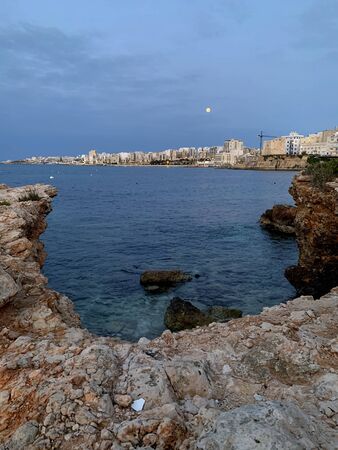 Lovely Fool Moon in Maltaの写真素材