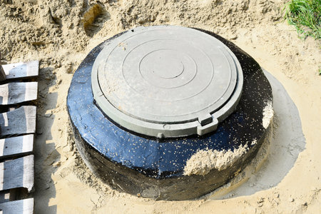 New cesspit closed the hatch at the construction site.