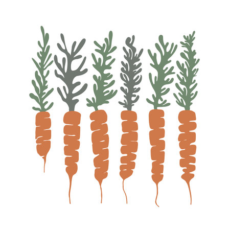 Carrot set. Vegetables is healthy food. Vitamin A. Abstract illustration. Eco-friendly. Kitchen,...