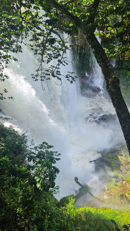 Cachoeira do Acaba Vidas in Barreiras, Bahia, Brazil. Scene of nature, watercourse. Waterfall.