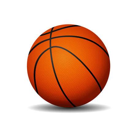 Basketball ball isolated on a white background. Vector illustrationのイラスト素材