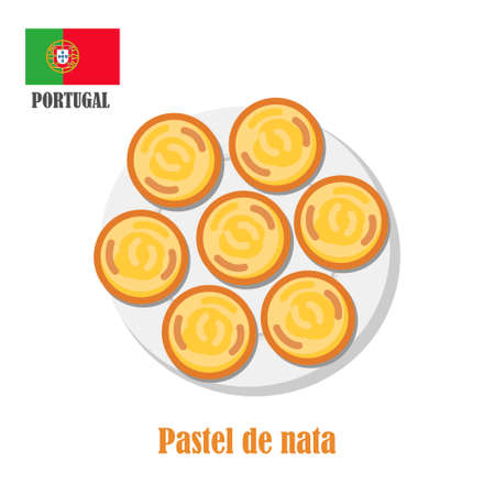Pastel de nata. Pastel de BelÃ©mのイラスト素材