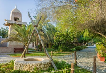Traditional Water well in Heritage village in Abu Dhabi, UAE , its a village to experience the traditional aspects of the desert way of lifeの写真素材