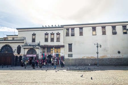 the outside yard of Omayad mosque in ancient City of Damascus (Syrian Arab Republic) after war ended in 15.02.2020のeditorial素材